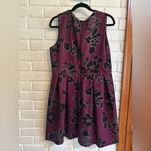 Dressbarn Purple and Black Floral Dress